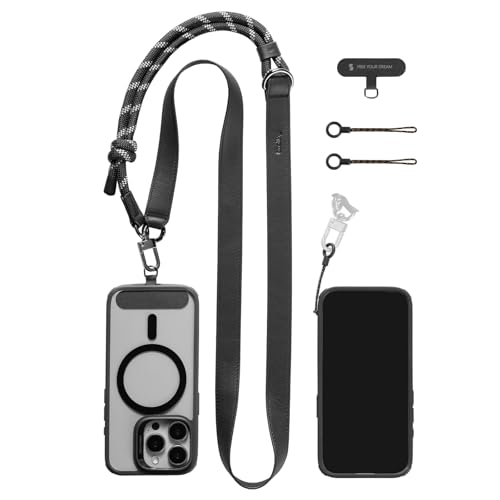 [SMALLRIG] �X�}�z�V�����_�[�X�g���b�v ���߉\�ȃl�b�N�X�g���b�v/�N���X�{�f�B�X�g���b�v ������X�}�[�g�t�H���ɑΉ� �������U�[���i�C������ ����A�N�Z�T���[�p�t�b�N���� iPhone/Samsung�Ή� �u���b�N 4989