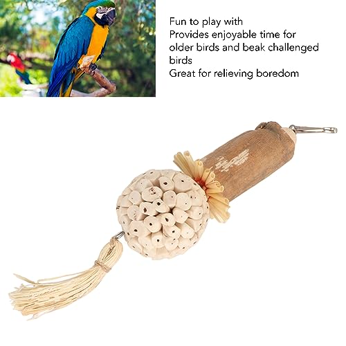 Sola Stick Bird Toys, Soft Ball Log Sola Wood Bird Foot Balls Bird Foraging Toys for Budgies Cockatiels Lovebirds - Image 3