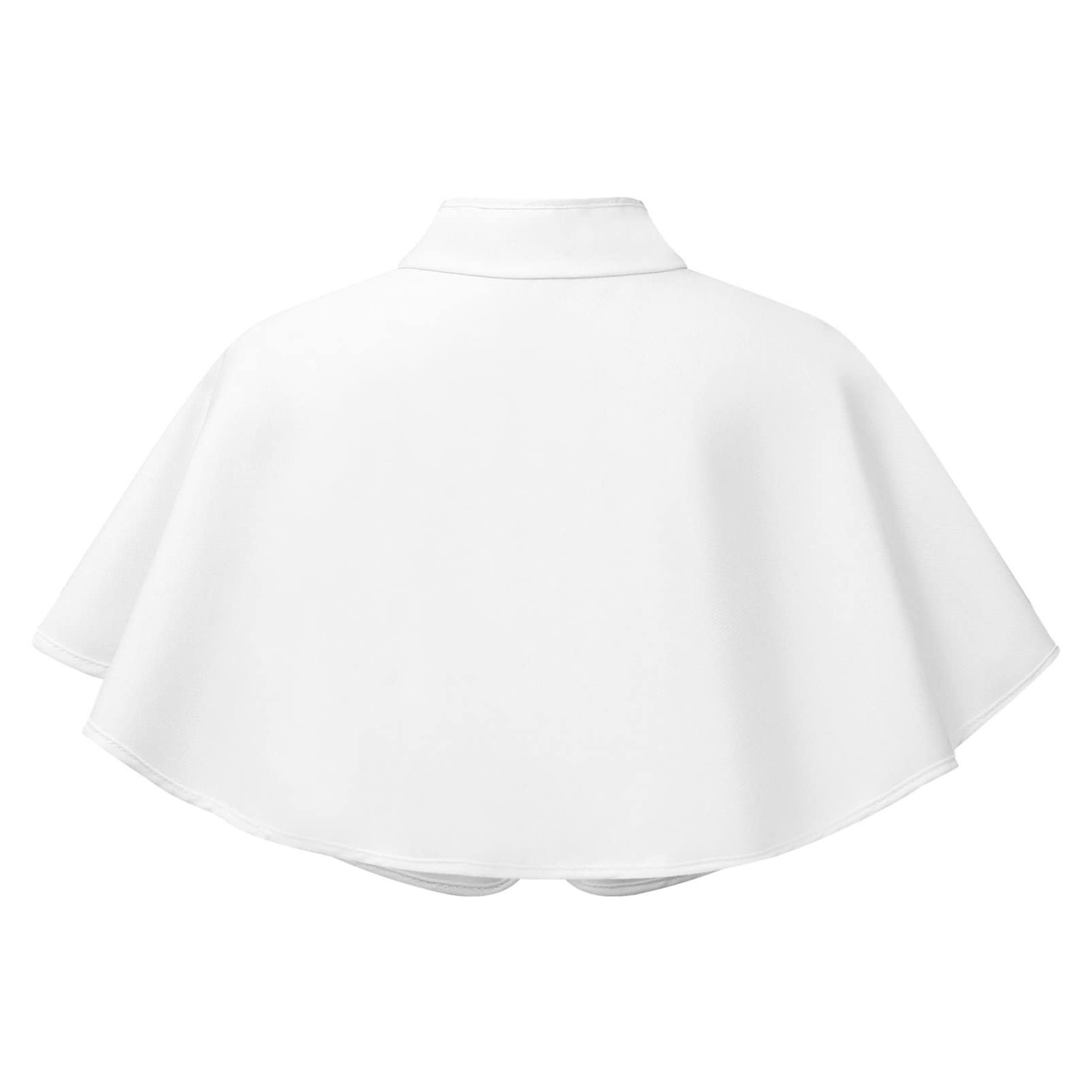 Aislor Cape à Capuche Bébé Fille Princesse Boléro Broderie Florale à Volants Couche Dentelle Chemise Haut à Nouer pour Fête Cérémonie Baptême Photographie Ya-Blanc 3-5 Ans