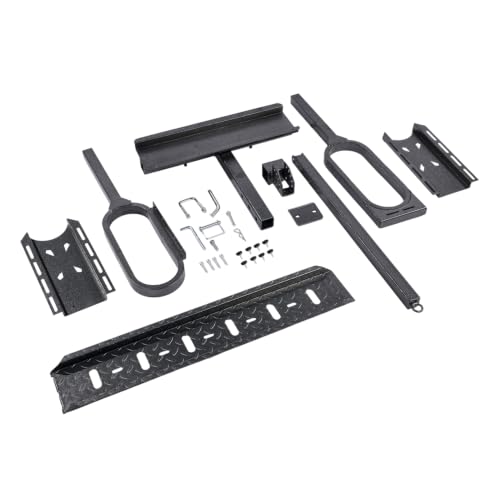 Portamotos universal ajustable con rampa de carga para enganche, acero, 300 kg miniatura 1