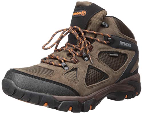 Nevados Men's Spire Low Waterproof-M, Dark Brown/Orange/Black, 8 M US