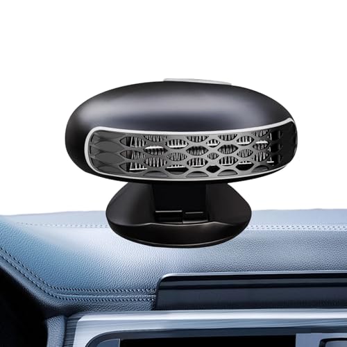 Calentadores de Coche para Vehículo | Calefactor Para Carritos De Golf | Descongelador de Parabrisas Calefactor Silencioso 360 Grados Ajustable para Exteriores Camping Baño Oficina