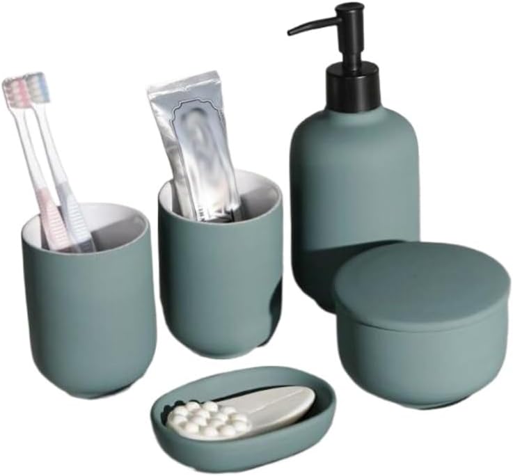 Washing Cup Set Cute Bathroom Five-piece Mouth Brushing Ceramic New Home Gift