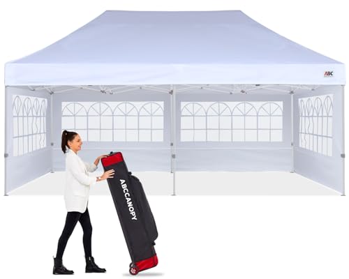 Image of ABCCANOPY Pop up Canopy Tent with Elegant Church Window 10X20,White