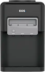 Bebedouro de Mesa para Garrafão Eos Mineralle Eletrônico Água Quente, Fria e Natural Preto Ebe06qp 220v