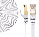 Cat 7 STP 100% Cobre : Cable de red Ethernet Cat 7 RJ45 para conectar equipos LAN, 32 AWG. Compatible con los cables Ethernet de Cat 5e, Cat 6 y Cat 6a.