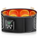 Kabelloser Stützgürtel mit Wärme- und Massagefunktion, Wärmekissen für die Taille mit 4 Massageprogrammen und 5 Temperaturstufen, Wohlgefühl für den Bauchbereich