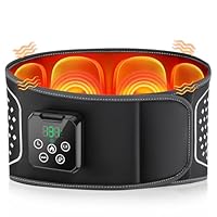 Cintura per massaggio termico senza fili, cintura termica per schiena con 4 livelli di calore e 3 livelli di forma ad onda di massaggio della pressione dell'aria, fasciatura posteriore portatile