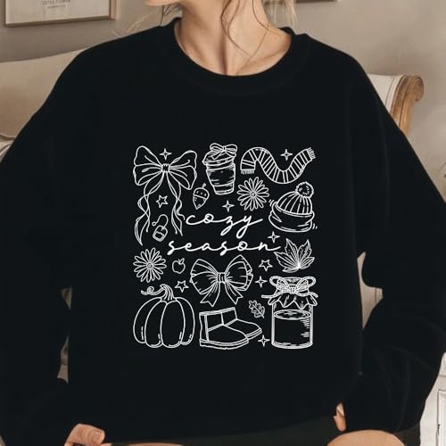 Cozy Season Sweatshirt Pumpkin Season Sweatshirts Unisex3