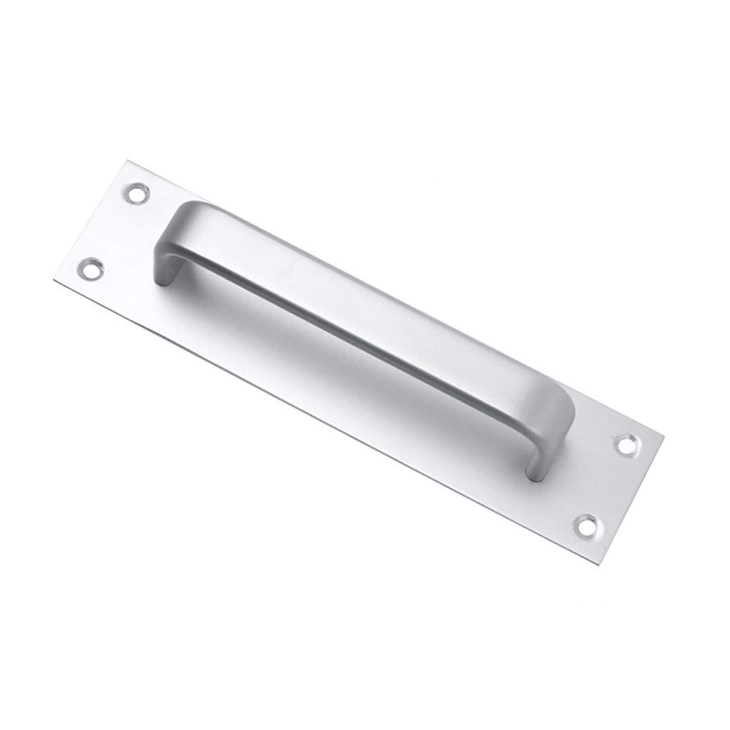 Poignée de porte coulissante en alliage d'aluminium argenté avec vis pour armoire de cuisine