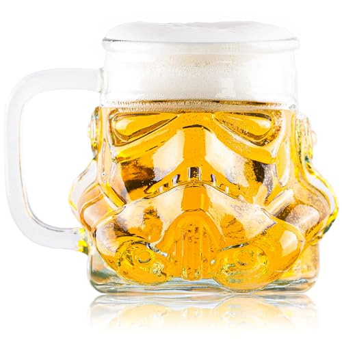 Thumbs Up Bicchiere da birra originale Stormtrooper, trasparente, 1 pinta (600 ml), prodotto originale per fan, regalo perfetto per uomini e donne, perfetto per collezionisti e appassionati di birra