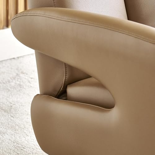 Image of Home Centre | Damian Faux Leather 1 Seater Manual Recliners | Recliner Sofa for Living Room | Brown | 1 Year Warranty