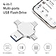 uvervint USB Stick 512GB 4 in 1 Flash Drive Metall Speicherstick 512GB USB Sticks 3.0 Wasserdicht Pendrive for Android Mobilephone, Laptop,Computer and PC