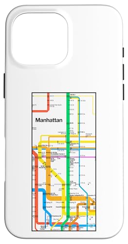 Manhattan New York NYC Metro Mapa Retro Rail Transit Art Carcasa para iPhone 16 Pro MAX