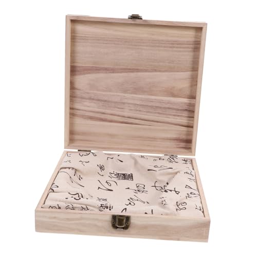 POPETPOP Caixa de madeira PU formato pastel resistente e elegante caixa de embalagem de armazenamento respirável para preservar sabor tradicional e duradouro