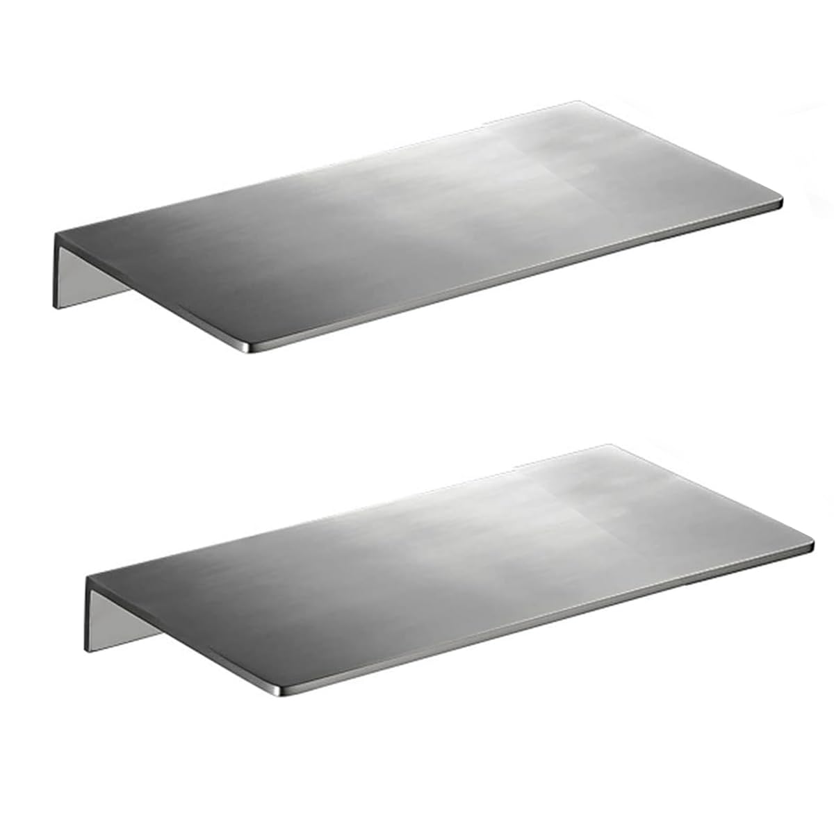 Organizador de Ducha Cepillado de 30 cm Estanteria de Ducha Montado en la Pared Estante de Ducha de Acero Inoxidable Estante de Almacenamiento Versátil para Cocina Baño Dormitorio (20CM-2PC)