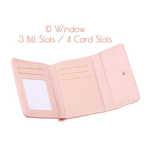 CB Women's Wallet Rhombus Quilted Crown Clutch Synthetic Leather Bifold Card Purse Holder Organizer, Small: Sky Blue3