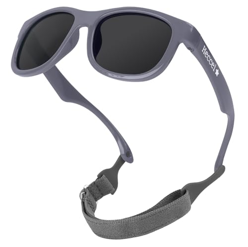 HECCEI Baby Sonnenbrille Polarisiert 100% UV-Schutz BPA-Frei Scout Sonnenbrille Flexibles Gestell für Kleinkinder Jungen und Mädchen 0-24 Monate