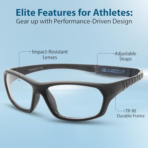 Image of BLUE CUT Sports Protection Goggles, Anti-Fog Lenses Safety Glasses for Basketball, Pickleball and All Outdoor Sports