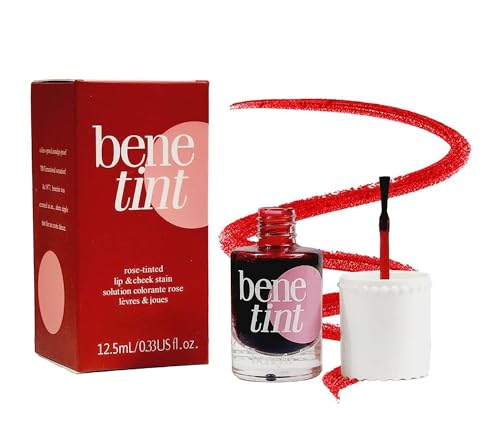 Korean Style Liquid Lip and Cheek Tint with Watermelon, Strawberry, Tomato Extracts - Rose Fragrance & Long-lasting High-Glossy Finish Smudge & Waterproof Cheeks Blusher for Women - Image 3