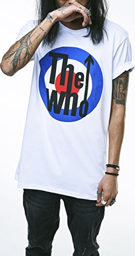 Image of Merchcode Men's the Who Classic Target Tee T-Shirt, White, XS