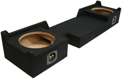 Compatible with 2004-2008 Ford F-150 Super Crew Truck Kicker Comp C10 Dual 10" Sub Box Enclosure - Final 2 Ohm
