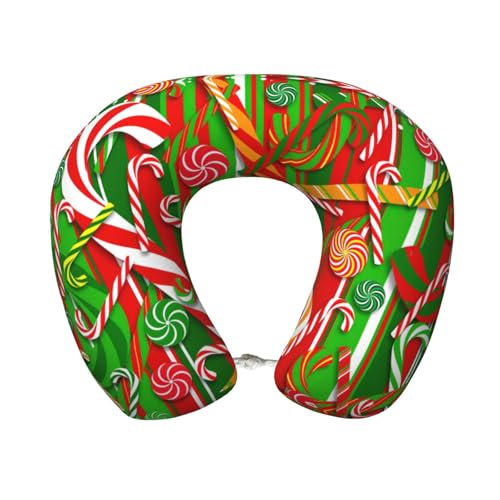 Pidgazdfgv Feliz Navidad. Almohada de viaje en avión, almohada de cuello de espuma viscoelástica, lavable a máquina, festival