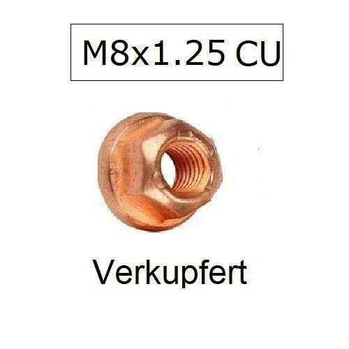 8 St. Stehbolzen Stiftschraube Abgaskrümmer Hochfest M8x45mm+ 8 St. Muttern.Setpreis