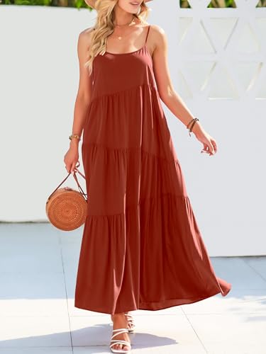 Image of ANRABESS Women Summer Casual Loose Sleeveless Sundress Spaghetti Strap Flowy Boho Linen Beach Vacation Maxi Long Dress