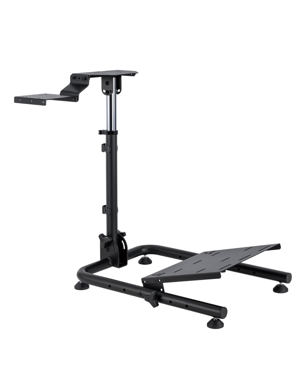 Soporte De Volante Gaming Ajustable De Acero Negro con Estabilidad Mejorada, Compatibilidad Amplia, Palanca De Cambios Extraíble Y Diseño Plegable Portátil
