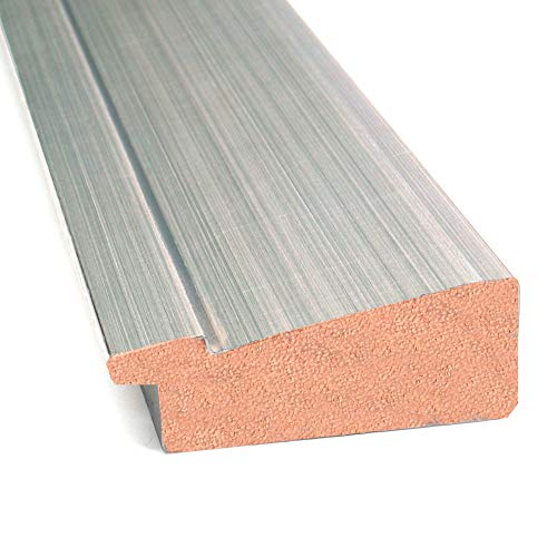 Framed Vanity Mirror | Bathroom Mirrors For Wall | Romano Silver Narrow Mirror Frame | Solid Wood Mirror | Large Mirror | 27.75 X 39.75" #TOP1