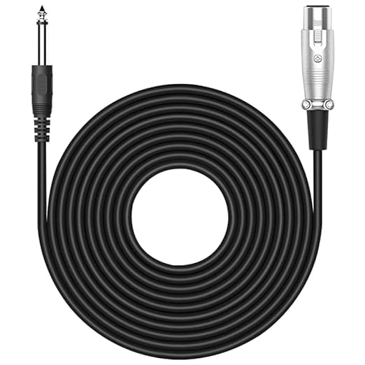 Audio Array AC-3XL Mic Cable 6.35mm Jack Male to XLR 3PIN Female Cord Wire | Microphone/Guitar Cable | Black, 1pc Pack (3 Meter/10 Feet)-image-10