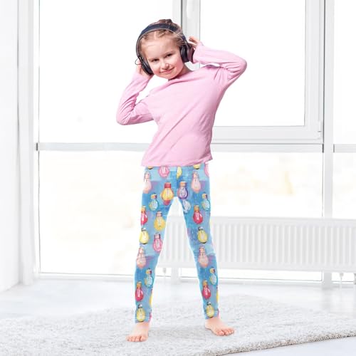 Colorful Christmas Light Bulbs Kids Baby Girls Athletic Leggings Fashion Full Length Activewear Running4