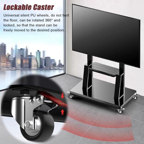 Soporte rodante para TV ajustable de hierro pesado miniatura 6