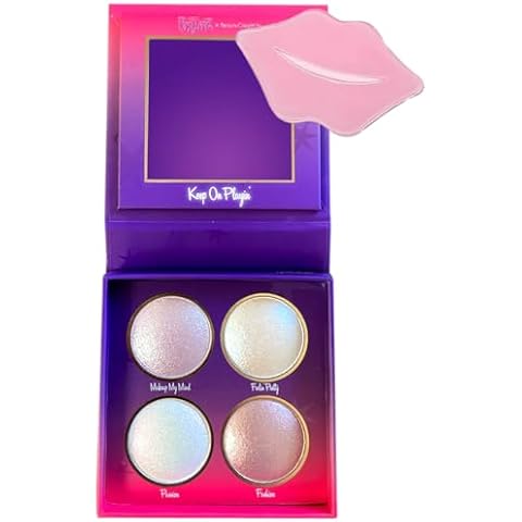 Glam Lux Beauty Bundle Bratz X Beauty Creations Keep On Playin' Baked Highlights, Collagen Lip Mask, Radiant Highlighter Powder Cover