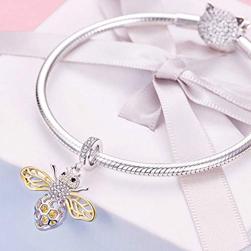 Pendentif abeille transparent compatible bracelets charms originaux - 5