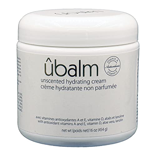 ubalm White - Unscented Hydrating Cream, Salon Formula for Very Dry Skin (16 oz)