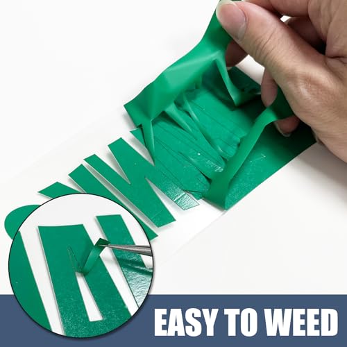 Image of Green Heat Transfer Vinyl HTV Roll 12 inch x 15ft. | Easy to Cut, Weed & Transfer, Iron On Vinyl for Cricut, Silhouette Cameo & Other Craft Cutter Cutting Machine