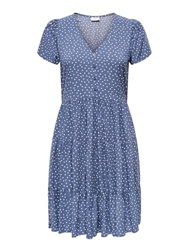 Robe d'été pour femme fluide en viscose bleue idéale pour les terrasses