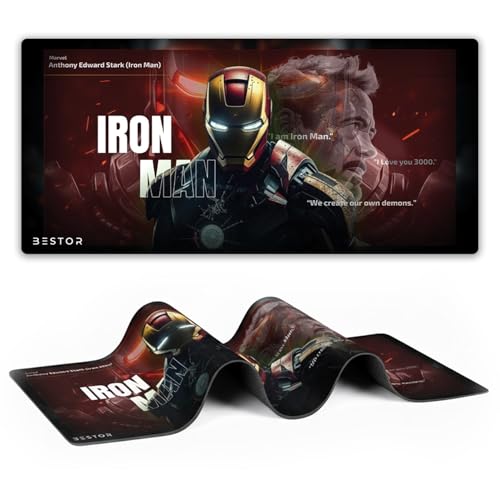 Image of BESTOR Mouse pad with Precise Cut Edges, Waterproof Surface & Non-Slip Rubber Base Stitched Edges Gaming Mouse Mat for Laptop (60cmx34cm)