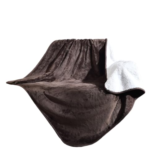 Genérico Protector de Muebles Forro Sherpa Reversible Manta Suave Impermeable a Orina para Cama Sofá Cómoda Mascotas Perro Cachorro Gato