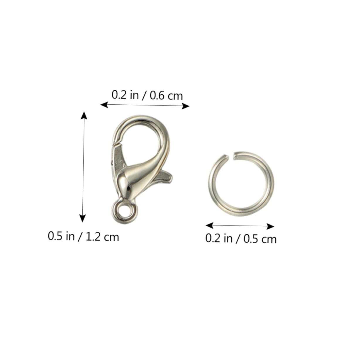 SHINEOFI 2pezzi Craft Lobster Clasp and Open Keychain Options for Jewelry Making and Accessories for Bracelets Necklaces