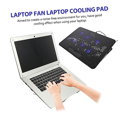 Base ajustable para laptop con ventiladores y soporte portátil miniatura 6