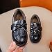 Imagen de Niña Vestido Zapato Chico Ponerse Oxford Boda Iglesia Microfibra Escuela Uniforme Mocasines Piel Negro