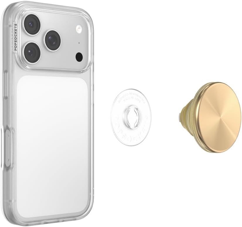 PopSockets Adhesive Phone Grip, Holder, Phone Stand, Spinner - Gold Radial Backspin