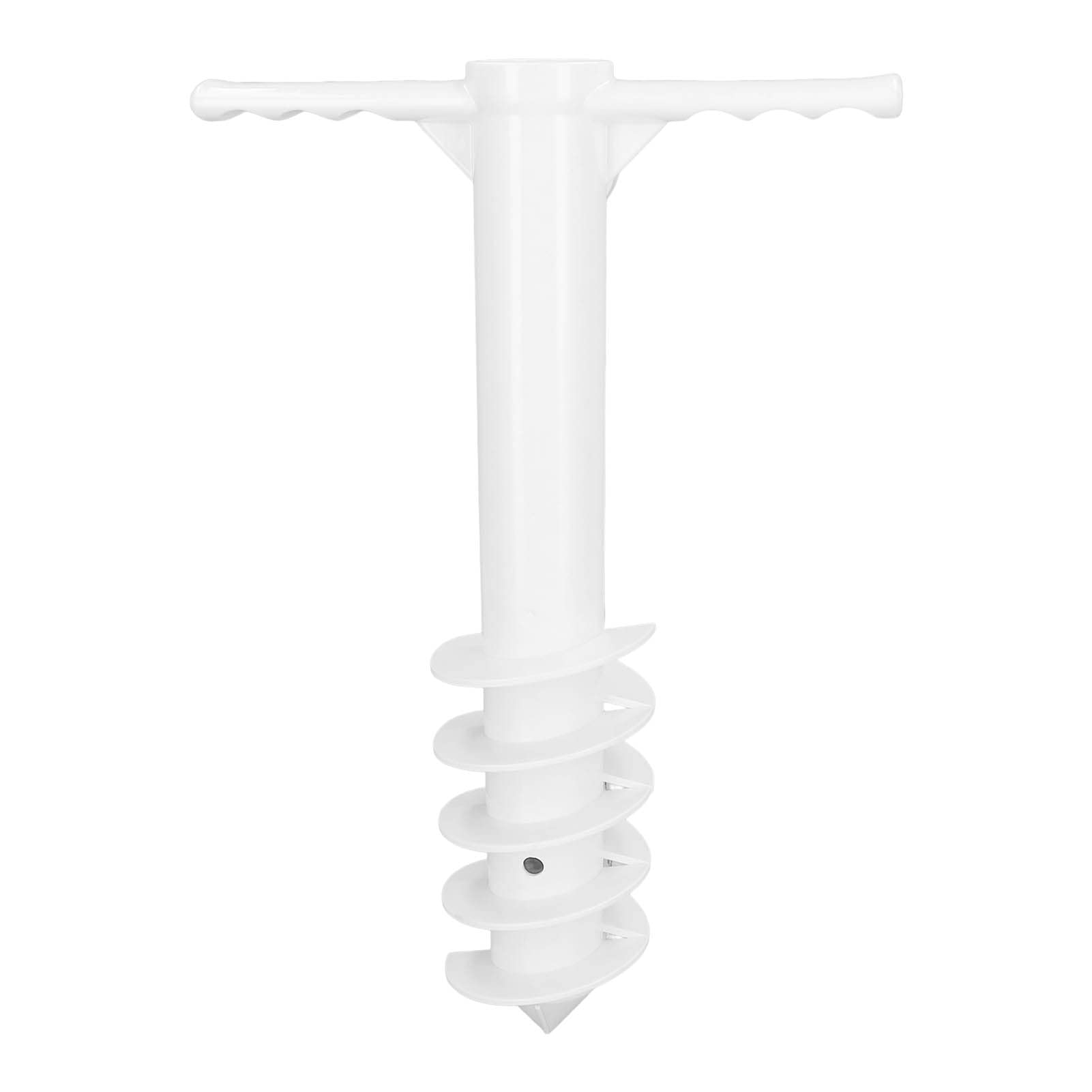 Yosoo Health Gear Support de sécurité Multifonction pour Parasol de Plage, Ancre de Sable, avec 5 Vis en Spirale, Base Extérieure Robuste, Facile à Installer, Piquet de Saisie vent Blanc