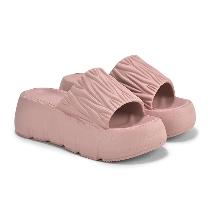 Image of Women's Fashionable Flip Flop, Comfortable Stylish Summer Slip-on Slipper Open Toe Flats for Women and Girls Casual Sliders