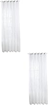 NOLITOY 2 Peças Persianas Transparentes Cortinas Bordadas Cortinas Transparentes Cortinas Impressas Cortinas De Tela De Janela Gaze Cortina De Sala De Estar Acessórios Domésticos Branco
