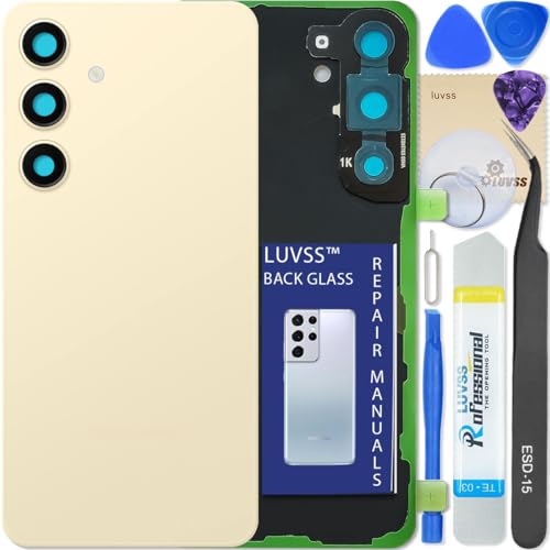 Coque arrière pour Samsung S24 jaune pour remplacer un verre cassé