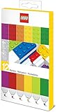 LEGO Stationery fine point markers features genuine 2 x 4 LEGO plates.